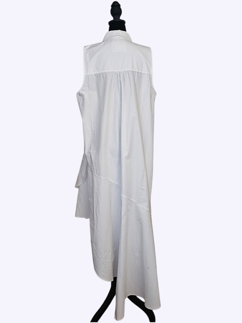 NWT Anthropologie Maeve White Asymmetrical Ruffle Shirt Dress XL - Picture 3 of 10